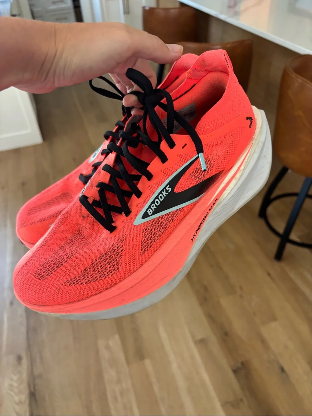 Brooks Hyperion Max Coral/Black/Light Blue Running Shoes